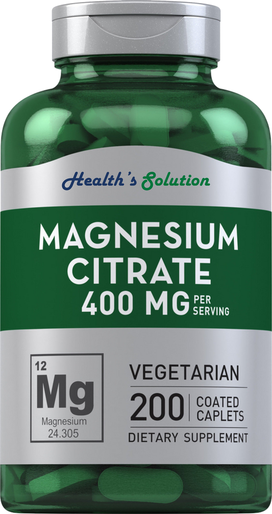 Magnesium Citrate, 400 mg (per serving), 200 Coated Caplets